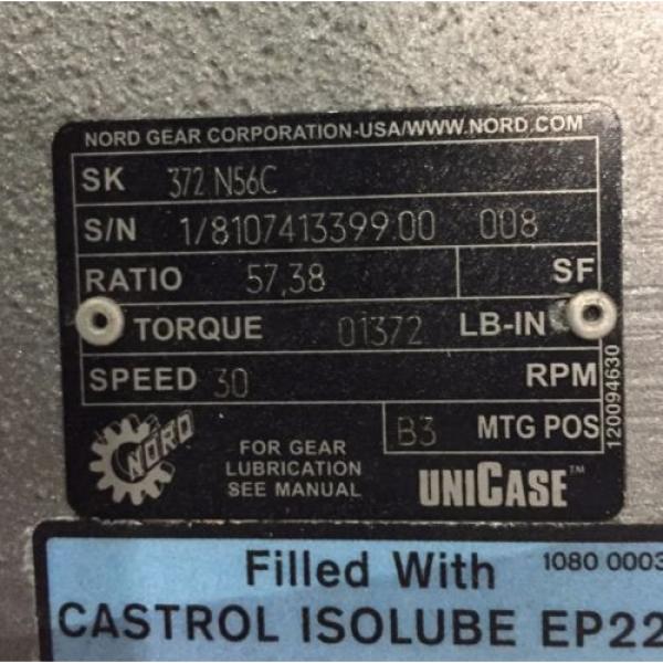 Nord SK372-56C, Gearmotor 57.38:1 Ratio #3 image