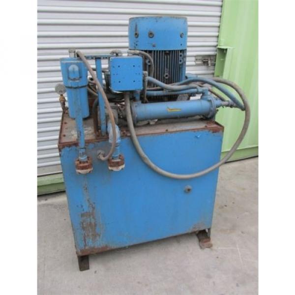 30 HP INDUSTRIAL HYDRAULIC POWER PUMP UNIT w/ 80 GALLON TANK #1 image