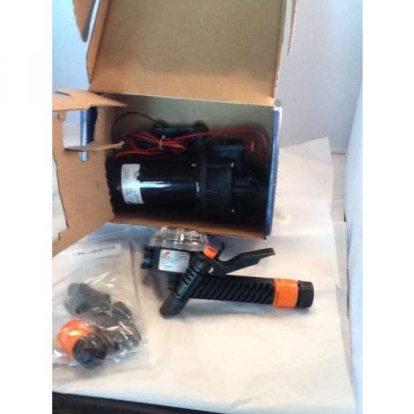 aqua jet marine wash down system 12/24 volt Johnson pump with spray nozzle #1 image