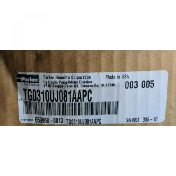 NEW PARKER HANNIFIN Hydraulic Motor tg0310uj081aapc 659968-0013 #4 image