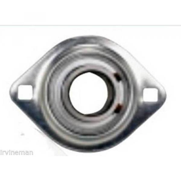 FHPFLZ207-35mm Bearing Flange Pressed Steel 2 Bolt 35mm Ball Bearings Rolling #5 image