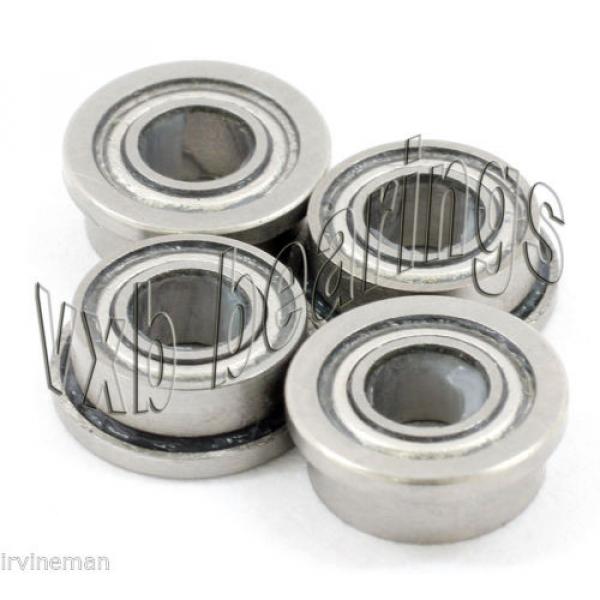 4 SLOT CAR Flanged Ceramic Ball Bearing 1/8&#034;x 1/4&#034; #3 image