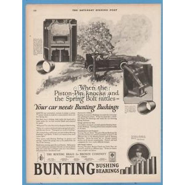 1923 Bunting Brass &amp; Bronze Co Toledo OH Ohio Automobile Bushings Bearings Ad #1 image