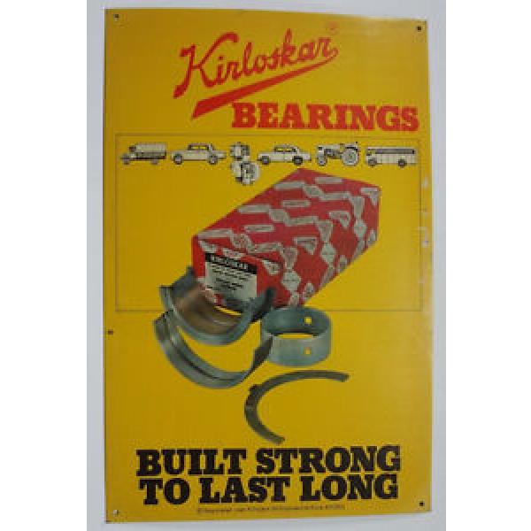 India Vintage Tin Sign KIRLOSKAR BALL BEARINGS Automobile 44595 #1 image