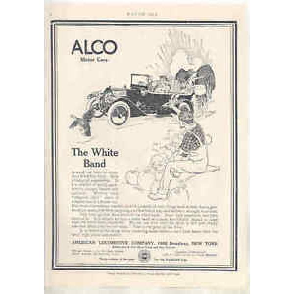 1912 ALCO The White Band Automobile Magazine Ad Rhineland Ball Bearings ma0412 #1 image