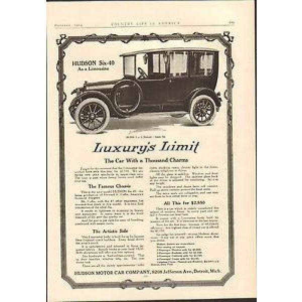 1915 Hudson Limousine Detroit MI Automobile Magazine Ad Timken Bearings mc1997 #1 image