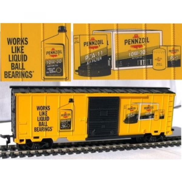 HO SCALE MODEL POWER PENNZOIL OIL WORKS LIKE LIQUID BALL BEARINGS BOX CAR #2 image