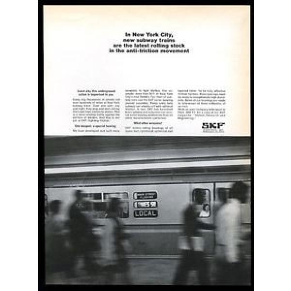 1967 New York City subway car photo SKF bearings vintage print ad #1 image