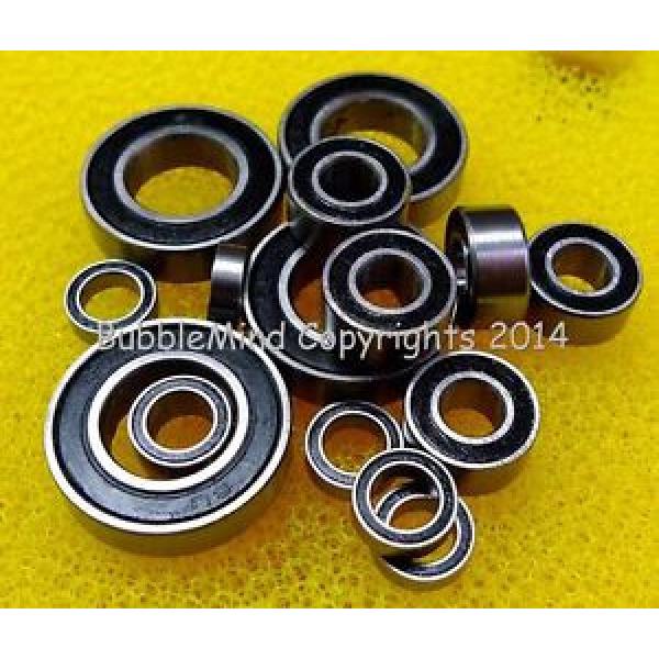 (BLACK) OFNA 1/10 LD3 4WD TOURING CAR Rubber Sealed Ball Bearing Bearings Set #1 image