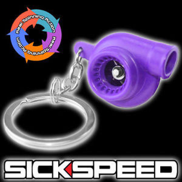 PURPLE METAL SPINNING TURBO BEARING KEYCHAIN KEY RING/CHAIN FOR CAR/TRUCK/SUV B #1 image