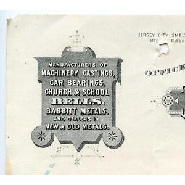 1889 EA Williams Brass &amp; Bell Foundry School Church Car Bearings JERSEY CITY NJ #1 image