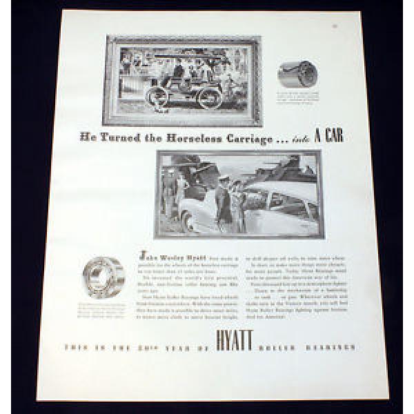 1942 WWII Hyatt Roller Bearings Ad Horseless Carriage To Car Fortune #1 image