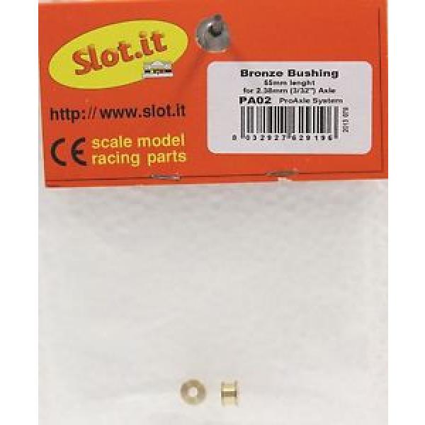 SLOT IT SIPA02 3/32 BRONZE AXLE BEARINGS (2) NEW 1/32 SLOT CAR PART #1 image