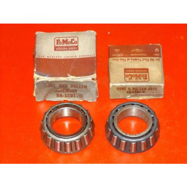 NOS 1949-1954 Ford Mercury Car PAIR front wheel bearing cone &amp; rollers 8A-1201-B #1 image