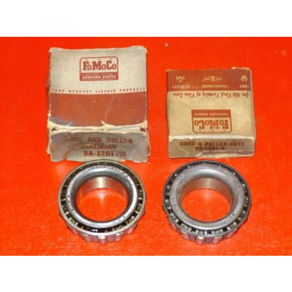 NOS 1949-1954 Ford Mercury Car PAIR front wheel bearing cone &amp; rollers 8A-1201-B #2 image