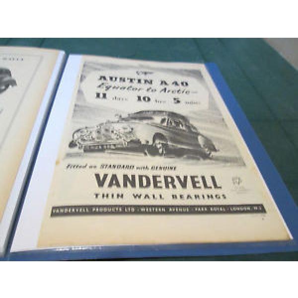 (###) VINTAGE 1950&#039;S ADVERT - VANDERVELL WALL BEARINGS - AUSTIN A40 #1 image