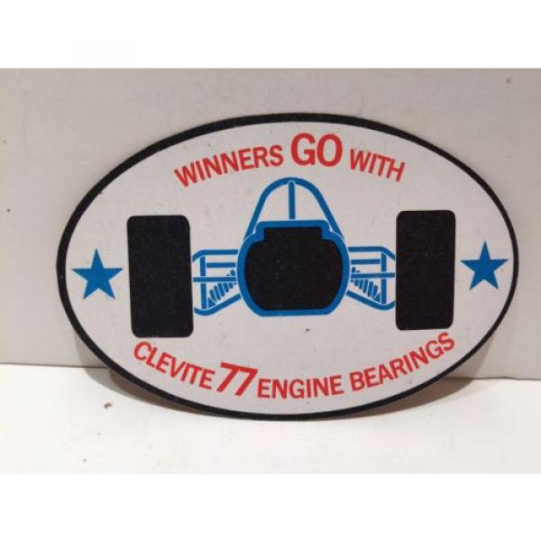 Vintage! Winners GO with Clevite 77 Engine Bearings Indy Car  Decal Sticker FS #1 image