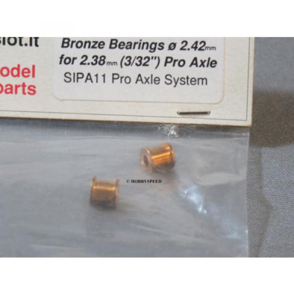 SLOT. IT 1:32 SLOT CAR BRONZE BEARINGS 2.42mm FOR 2.38mm (3/32&#034;) PRO AXLE SIPA11 #2 image