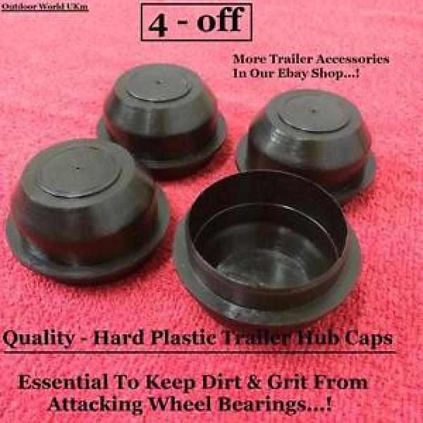 Trailer Hub Caps 4 Bearings Plastic Wheel Car Camping Motorbike Goods Builders- #1 image