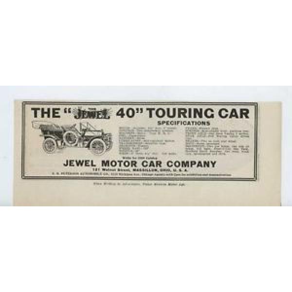 1909 Jewel Model 40 Massillon OH Auto Ad American Ball Bearings mc2131 #1 image