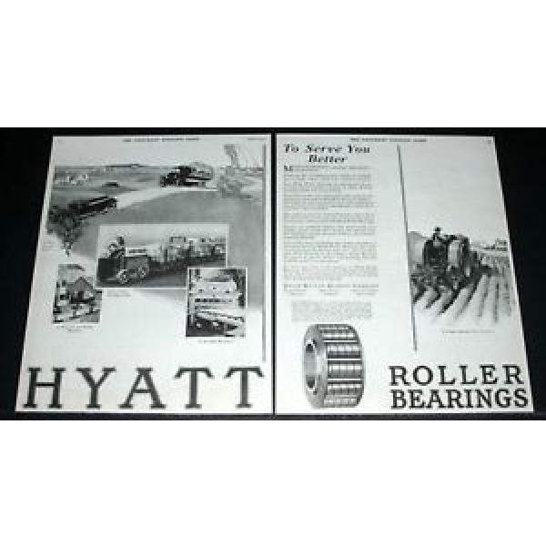 1920 OLD MAGAZINE PRINT AD, HYATT ROLLER BEARINGS, MOTOR CARS AND TRACTOR ART! #1 image