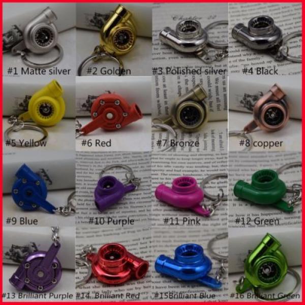 Spinning Turbo Charger Keychain Car Turbine Sleeve Bearing Chain Keyring Keyfob #1 image