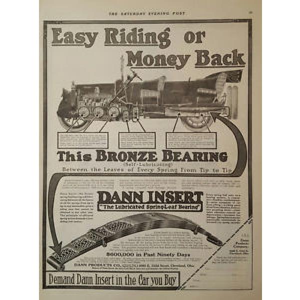 1916 Original Vintage Dann Insert Car Spring Leaf Bearing Print Ad #1 image