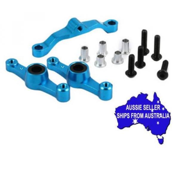 Yeah Racing Blue alloy ball bearing steering kit for Tamiya TT01E 1:10 RC car. #1 image