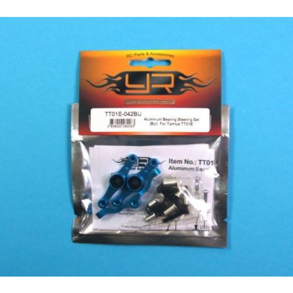 Yeah Racing Blue alloy ball bearing steering kit for Tamiya TT01E 1:10 RC car. #2 image