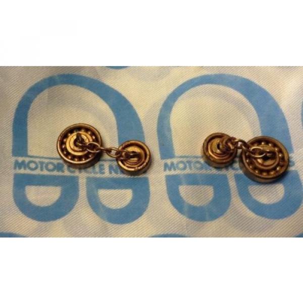 Vintage Original Copper Tone Novelty Bearings Cufflinks Car/Motorcycle Rockers #1 image