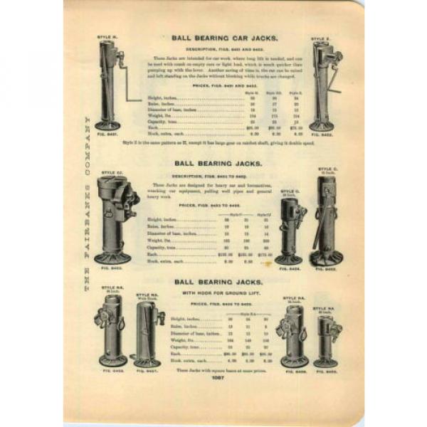 1906 ADVERTISEMENT Railroad Ball Bearing Bridge Jack Double Speed Railway Car #1 image