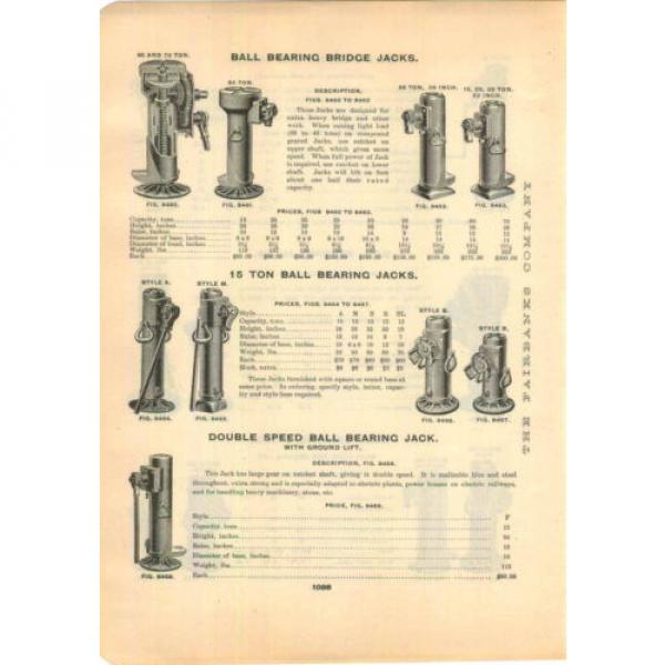 1906 ADVERTISEMENT Railroad Ball Bearing Bridge Jack Double Speed Railway Car #2 image