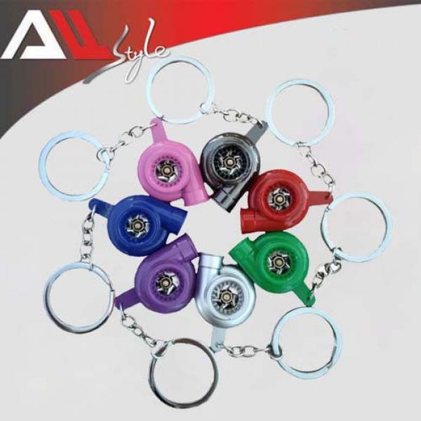 1PC Car Spinning Turbo Charger Keychain Turbine Sleeve Bearing Keyring Keyfob #1 image