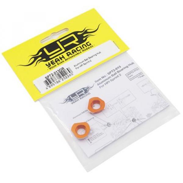 Orange alloy Ball Bearing hubs for HPI Sprint 2 1:10 RC car #2 image