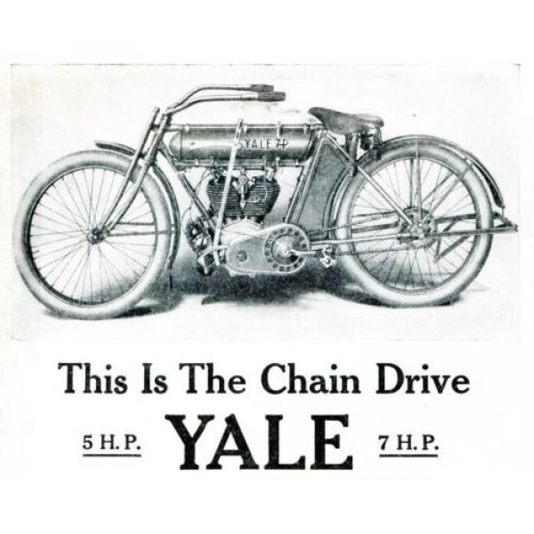 1912 HUPMOBILE Car AD. Man Reams MAIN BEARING+ YALE Twin Cyli 7 HP MOTORCYCLE AD #2 image