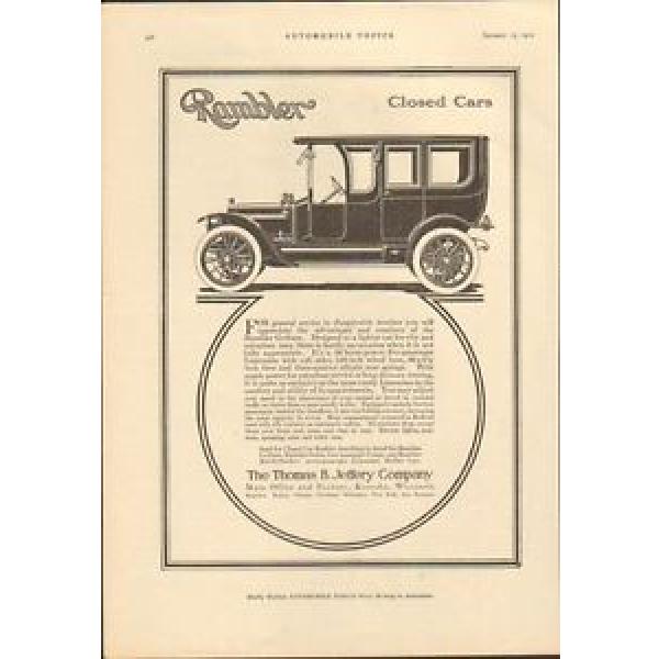 1912 Rambler Closed Car Kenosha WI Auto Ad FS Ball Bearings ma9472 #1 image