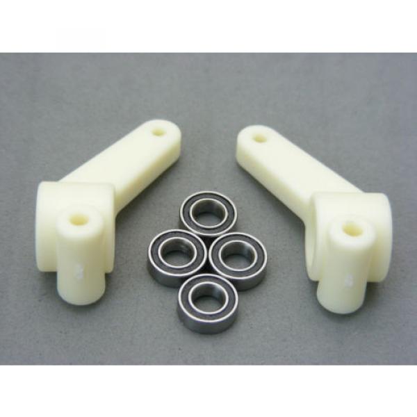 Team Associated 6002 RC10 Worlds Car Rear Knuckle Uprights w Wheel Ball Bearings #2 image