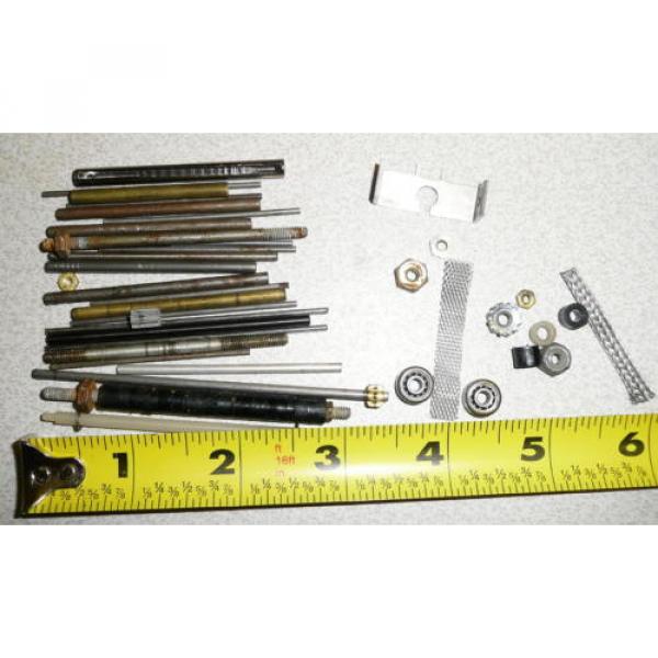 Vintage SLOT CAR PARTS Axles Tubing Ball Bearings Misc Small Parts With Package #4 image