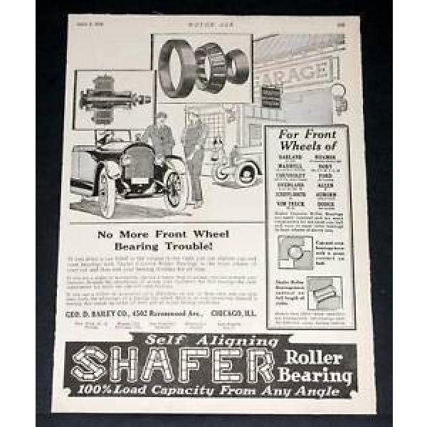 1920 OLD MAGAZINE PRINT AD, SHAFER, MOTOR CAR ROLLER BEARINGS! #1 image