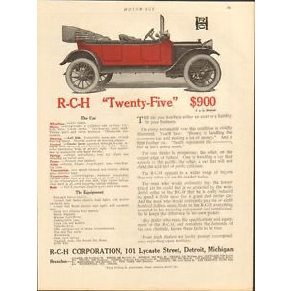 1913 RCH Model 25 Detroit MI Auto Ad American Ball Bearing Co ma9542 #1 image