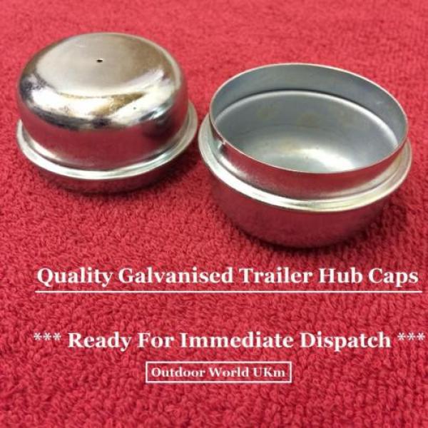 Trailer Hub Caps 2 Bearings Metal Wheel Car Camping Motorbike Boat Builders New #2 image