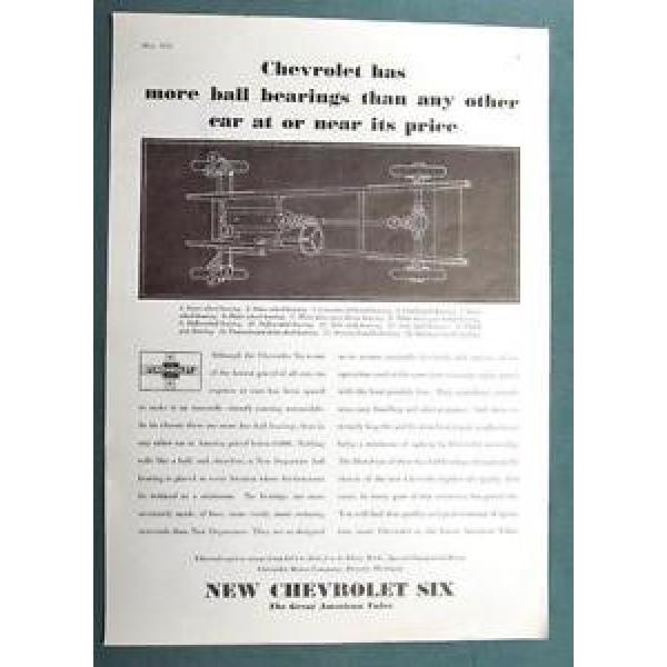 Dted Antique 1925 Chevrolet Ad MORE BALL BEARINGS THAN ANY OTHER CAR #1 image