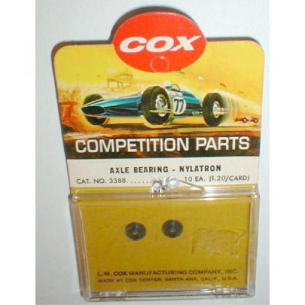 1 Pair Special 1/8&#034; Axle Bearing Nylatron by COX #3388 1960 Vintage NOS slot car #1 image