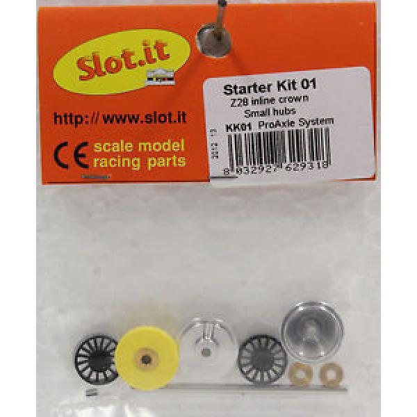 SLOT IT SIKK01 AXLE KIT-GEAR,WHEELS,BEARINGS,3/32 AXLE- NEW 1/32 SLOT CAR PARTS #1 image