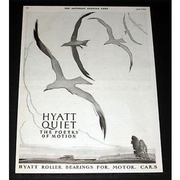 1919 OLD MAGAZINE PRINT AD, HYATT ROLLER BEARINGS FOR MOTOR CARS, SEA GULLS ART! #1 image