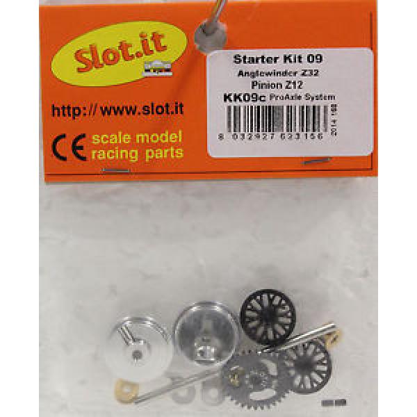 SLOT IT SIKK09C AXLE KIT-GEAR,WHEELS,BEARINGS,3/32 AXLE NEW I/32 SLOT CAR PART #1 image