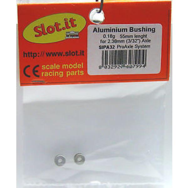 SLOT IT SIPA32 3/32 ALUMINUM / TEFLON AXLE BEARINGS (2) NEW 1/32 SLOT CAR PART #1 image