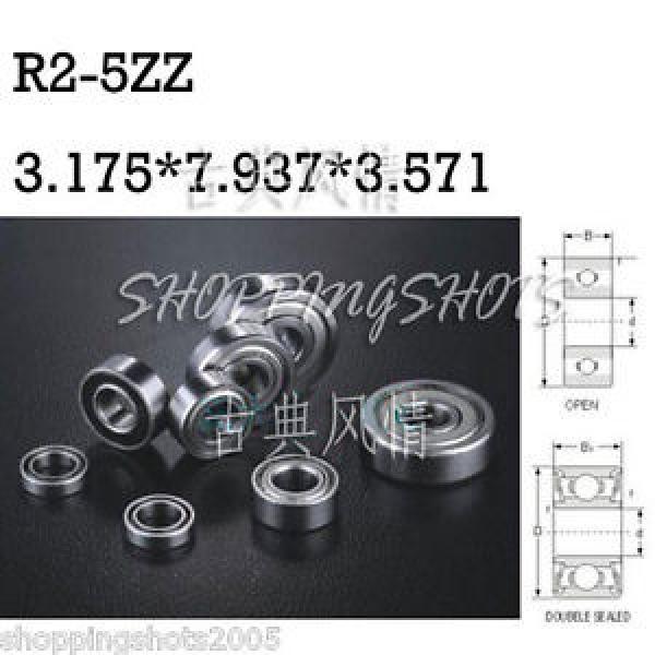 50pcs R2-5ZZ 1/8&#034;x 5/16&#034;x 9/64&#034; R2-5Z inch Miniature Ball Radial Ball Bearings #1 image