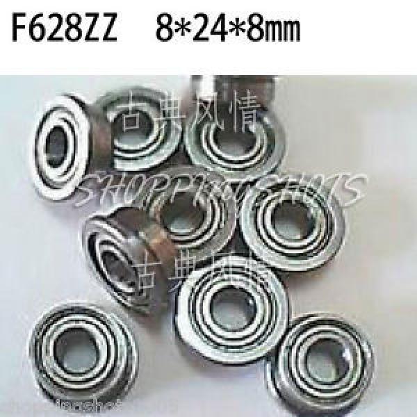 1pc F628ZZ 8x24x8 Flanged 8*24*8 mm F628Z Miniature Ball Radial Bearing F628 ZZ #1 image