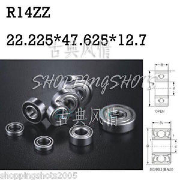 10pcs R14 ZZ 7/8&#034; x 1 7/8&#034; x 1/2&#034; inch Bearing Miniature Ball Radial Bearings Z #1 image